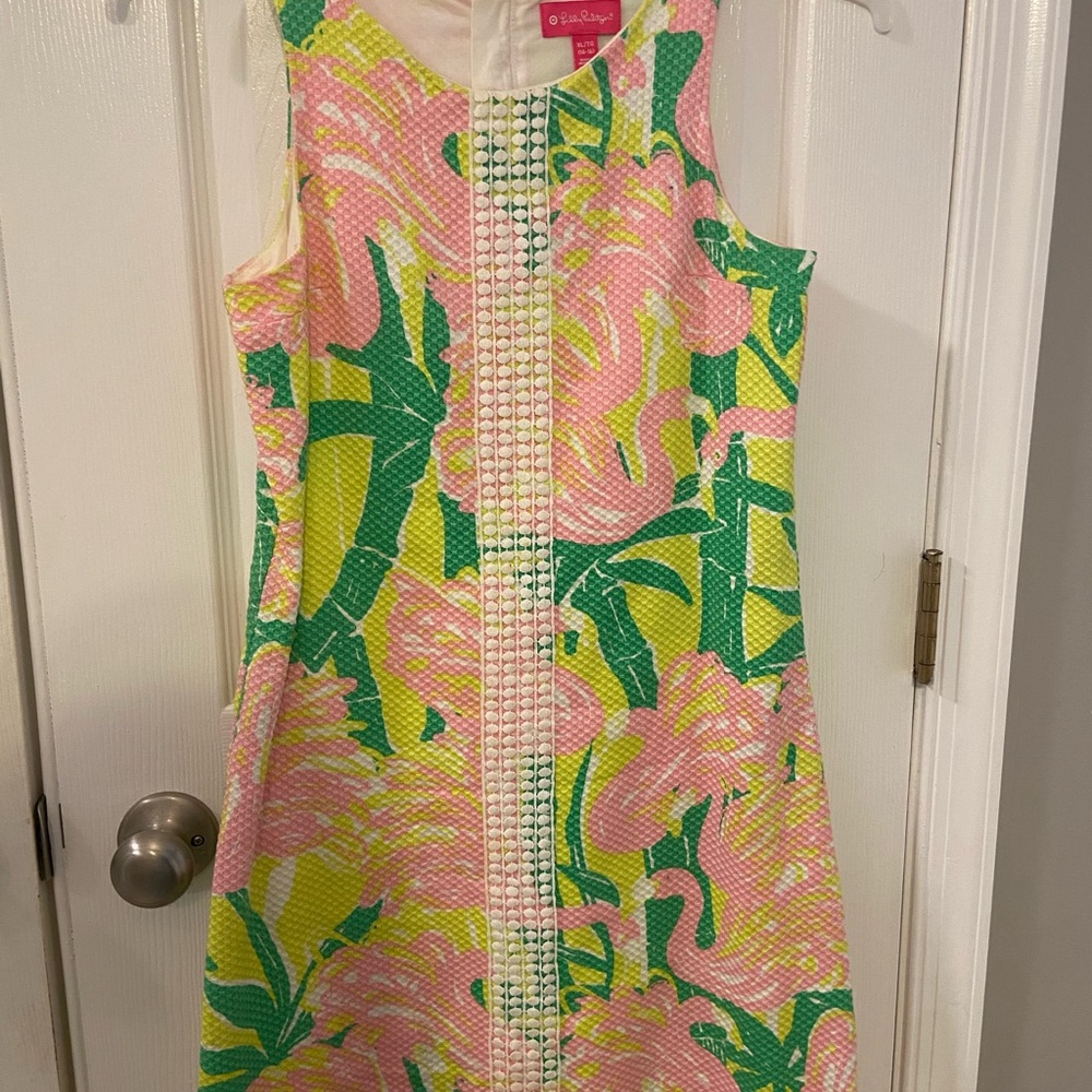 Lilly Pulitzer Pink and Green Textured Dress